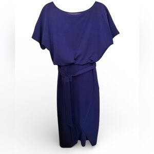 Teal Midi Dress with Belt